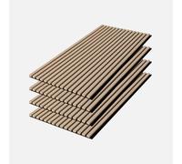 sweeek - Set de 4 Panneaux muraux acoustiques décoratifs en Feutrine et MDF chêne 60x120cm - Kyoto