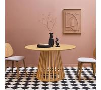 sweeek - Table à Manger Effet Bois chêne Pieds Bois de Sapin 4 Places Ø120cm