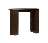 Alice's Garden sweeek - Table Bar. Table Haute de Cuisine Table d'appoint décor Bois avec rangements. 3 étagères. 120 x 55 x 100 cm