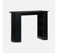 Alice's Garden sweeek - Table Bar. Table Haute de Cuisine Table d'appoint décor Bois avec rangements. 3 étagères. 120 x 55 x 100 cm
