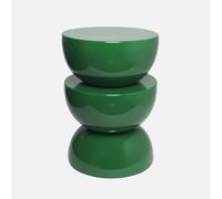 Alice's Garden sweeek - Table d'appoint. Bout de canapé. Table de Chevet en métal Effet Glossy Vert foncé Coumba. Ø32 x H 46.5cm