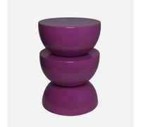 Alice's Garden sweeek - Table d'appoint. Bout de canapé. Table de Chevet en métal Effet Glossy Violet Coumba. Ø32 x H 46.5cm