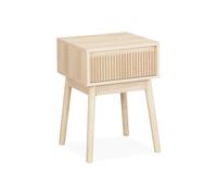 Alice's Garden sweeek - Table de Chevet avec Un tiroir. Panneaux stratifiés Couleur Naturelle. Pied en Bois de Sapin. L 39 x l 39 x H 55.4cm Linear