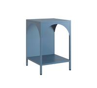 Table de chevet. table d'appoint en acier bleu
