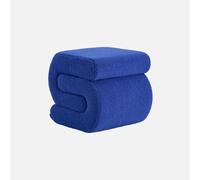 Alice's Garden sweeek - Tabouret/Pouf Design revêtement Bouclette Bleu 1 Place L 43 x P 47 x H 44cm - Sasha