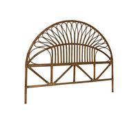 sweeek - Tête de lit en rotin foncé L 140 x P3 x H115cm