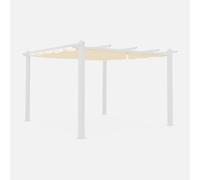 Toile de toit écrue pour tonnelle 3x4m Condate - toile de rechange pergola. toile de remplacement