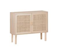 Alice's Home - Buffet en décor Bois et cannage - Camargue - 2 Portes. Buffet Bas. 80x30x68cm