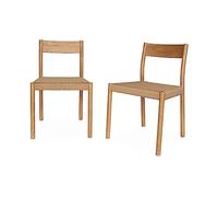 Alice's Home - Lot de 2 chaises Naturelles en Bois et Cordage. Ella. L 49.5 x P 53 x H 82cm
