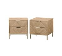Alice's Home - Lot de 2 Tables de Chevet. Budapest. Deux tiroirs. L 45 x l 40 x H 45cm