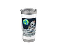 Alien Coffee Lunar Views Home Sweet Home Space Art Hommes Garçons Gobelet isotherme en acier inoxydable double paroi