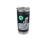 Alien Coffee Lunar Views Home Sweet Home Space Art Hommes Garçons Gobelet isotherme en acier inoxydable double paroi
