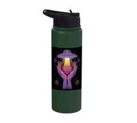 Alien Contact Floral Cosmique Vie Invisible Mystère Céleste Stainless Steel Insulated Water Bottle