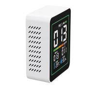 ALIESTFDNO Compteur de qualité de L'air 5 en 1 PM2.5 PM10 PM1.0, Détecteur | Testeur D'air Intérieur avec Capteur Infrarouge, Usage Domestique et de Bureau Portable, Plage de 0 à 999 µg/m³,