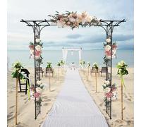 ALIGHTUP Arc de roses, arc de jardin, arc de mariage, 206x41x208cm, fer, noir