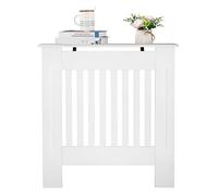 Alightup Cache Radiateur en MDF Peint 71 x 17 x 80.5 cm | Couvercle Design Armoire avec Lattes en Bois et Grille Étagère Supérieure - Dimensions pour Salon et Chambre