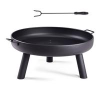 ALIGHTUP Foyer ? 80 cm sans fumšŠe Bac š€ feu de bois avec tisonnier, panier š€ feu et tonneau š€ feu Pare-šŠtincelles pour chauffage/barbecue, jardin terrasse