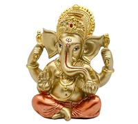alikiki Statue de Dieu Hindou Ganesh Idol Statue de Dieu Indien Ganesh Sculpture Inde Maison Temple Mandir Pooja Article Indien Cadeau de Mariage Retour Diwali, Cadeau de Yoga Décoration d'autel