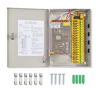 Alimentation 12V 20A 240W, Boîtier Alimentation Camera 18 Canaux CCTV, Transformateur à Commutation DC pour Caméra de Surveillance, LED, Équipements Industriels