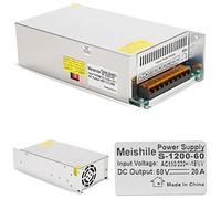 Alimentation à Découpage CC 60V 20A 1200W Transformateur 230V CA à CC pour 60Volt Adaptateurs industriels 15/10A Alimentation pour systèmes de capteurs LED lampes compteurs moteurs PSU SMPS 110V/220V