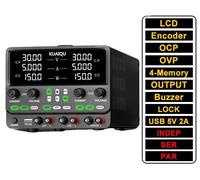 Alimentation CC, double sortie, modes programmables, double 30V 5A, interface RS232, protection contre les surintensités et les surtensions, mémoire