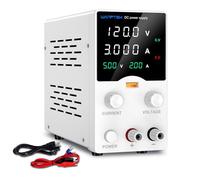 Alimentation DC Laboratoire 120V 3A Réglable | Écran LED 4-Digits Haute Précision | Variateur Encodeur | Sorties USB Charge Rapide + Convertisseur CC | Stabilisée pour Électronique
