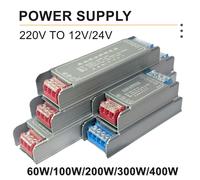 Alimentation de commutation 12V 24V AC176-264V, pilote de lumière LED, adaptateur d'alimentation 60W 100W 200W 300W 400W, transformateurs d'éclairage muets 300W