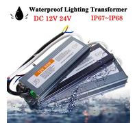 Alimentation de commutation étanche DC 12V 24V, transformateur d'éclairage LED extérieur IP67 ~ IP68, 10W 20W 30W 50W 60W 80W 100W 200W 300W