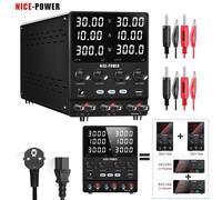 Alimentation de laboratoire 30V 10A - Alimentation CC à double canal - Réglable de 0 à 30V et de 0 à 10A - Fonction série/parallèle 4 en 1 - Charge rapide USB 5V 2A - Protection intelligente