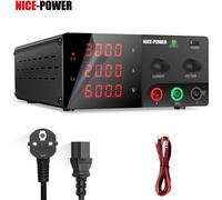 Alimentation de laboratoire - Alimentation 30 V 20 A CC - Réglable de 0 à 30 V/0 à 20 A - 600 à 1 200 W - Écran LED - Double encodeur pour un réglage précis - CV/CC - Or