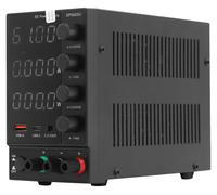 Alimentation de laboratoire CC 300 W - Réglable 0–60 V, 0–5 A - Affichage à 4 chiffres, précision de 0,5 % - USB et Type-C - Noir