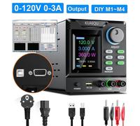 Alimentation de laboratoire CC programmable - SPPS-D - 120 V 3 A - Logiciel USB/PC - 4 emplacements de mémoire - Régulée - Argent