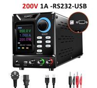 Alimentation de laboratoire CC programmable - SPPS-D10001-232 - 0–200 V 0–1 A - Une sortie - USB et RS232 - Alimentation à découpage