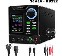 Alimentation de laboratoire DC - SPPS-D305-232 - 0 à 30V, 0 à 5A, réglable - Programmable - Interface RS232 - Sortie unique
