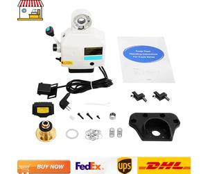 Alimentation électrique à l'axe X pour fraiseuse | Kit d'alimentation d'entraînement 220 V 450 po pour le fraisage | Vitesse réglable, portable et facile à installer Blanc
