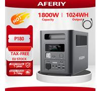 Alimentation portable AFERIY-P180 pour stockage d'énergie, batterie 1800W 1024Wh (3600W) puissance de pointe, alimentation portable pour la maison, le camping et les activités de plein air AF-P180