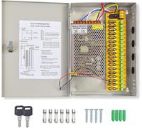 Alimentation pour caméra de surveillance CCTV - Coffret de 18 éléments - Alimentation 12V DC, 20A, 240W