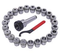 Alimentation pour mandrins de serrage, ensemble de 23 pièces, compatible avec les machines CNC, couleur argent