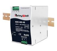 Alimentation pour rail DIN 48V,480W, 10A ; transformateur 230v vers 48v led, rail DIN, alimentation 48 volts, transformateur de sonnerie, ReleyWell, NDR-480-48