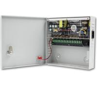 Alimentation XtendLan 11-14V DC réglable, 9 ports, 10A total, 120/145W, PTC, boîtier