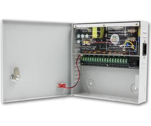 Alimentation XtendLan 11-14V DC réglable, 9 ports, 10A total, 120/145W, PTC, boîtier