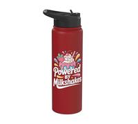 Alimenté par des milkshakes Sweet Treat Fun Stainless Steel Insulated Water Bottle