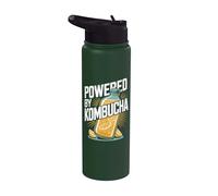Alimenté par Kombucha Rafraîchissant Lemon Vibe Stainless Steel Insulated Water Bottle