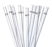 ALINK Lot de 10 pailles transparentes en plastique rigide Tritan de 26,7 cm, longues pailles de rechange réutilisables pour bocaux Stanley, YETI, Starbucks, Mason Jar de 473,6 g, 590 ml, 850,5 g, avec