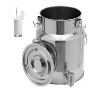 aliooila Bidon Inox Pour Huile d Olive 5-88 Litres Avec Robinet,Seau Inox Couvercle Bidon Hermétique-seau De Cuisine Avec Couvercle-seau De Rangement Pour Le Riz,La Farine,Les Céréales,Capacity-22L