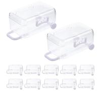 Alipis 12 Pièces Boîte à Dragées Mini Valise Transparente Poignée et | Acrylique et Ps, Corps Clair Lisse, Présentation de Table, Rangement Réutilisable, Blanc