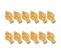 Alipis 12 Pièces Embout Décoratif de Tringle à Rideaux en Plastique Or | Compatible Barre Romaine 26-28mm, Finition Vintage Classique, pour Décoration de Fenêtre