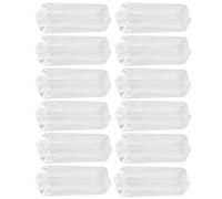 Alipis 12 Pièces Poignée D’Embout, Plastique Transparent | Lot, Pose sans Outil par Insertion, Anneau de Connexion pour Fenêtres Maison