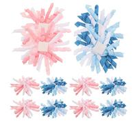 Alipis 12 Pièces Ruban Autocollant en Tissu Nœud Festif Bleu ou Rose, Détail Bou n Peluche, Couleurs Pastel Résistantes la Décoloration, pour Mariage ou École
