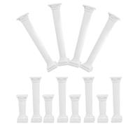 Alipis 12pcs Mini Colonne Romaine Blanche en PS Robuste et Décorative pour Maison et Salon, Décoration Élégante et Créative Finition Délicate et Design Raffiné